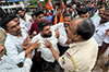 Ullal: Verbal war between BJP workers- cops after police officer allegedly manhandles Yuva Morcha leader